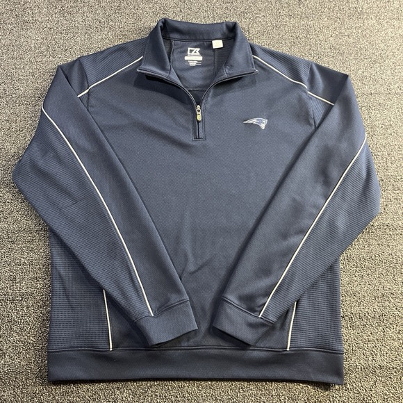 New England Patriots Cutter & Buck Pullover Men's L DryTec Long Sleeve - Picture 1 of 10